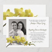 Yellow Orchid Flower Photo Weddenation Kaart (Voorkant / Achterkant)