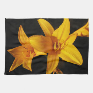 Yellow Orchid Kitchen Towel Theedoek