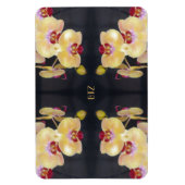 Yellow Orchid Pattern Magneet (Verticaal)
