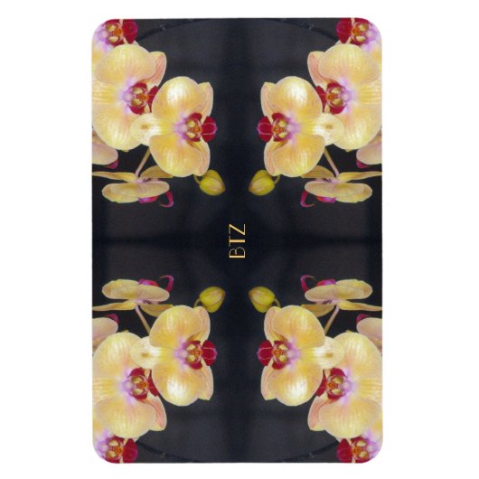 Yellow Orchid Pattern Magneet (Verticaal)