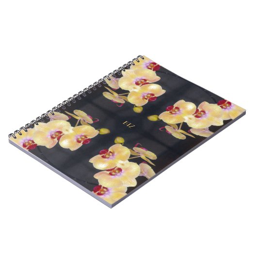 Yellow Orchid Pattern Notitieboek (Linkerzijde)