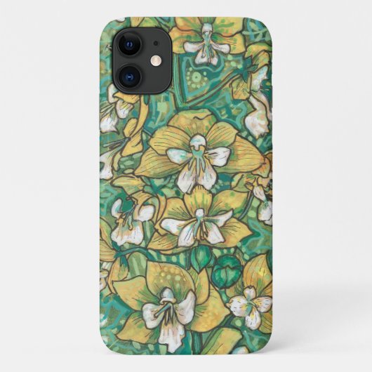 Yellow Orchid Tropical Flowers Floral Painting Case-Mate iPhone Case (Achterkant)