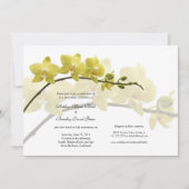 Yellow Orchids  huwelijksuitnodiging Kaart (Voorkant)
