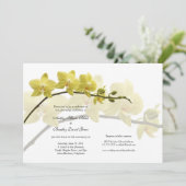 Yellow Orchids  huwelijksuitnodiging Kaart (Staand voorkant)