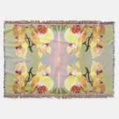 Yellow Orchids Pattern Deken (Voorkant)