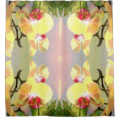 Yellow Orchids Pattern Douchegordijn (Voorkant)