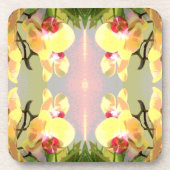 Yellow Orchids Pattern Drankjes Onderzetter (Voorkant)