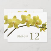 Yellow Orchids Tafelnummer Kaart (Voorkant / Achterkant)