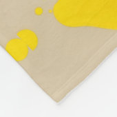 Yellow Organic Abstract Fleece Deken (Hoek)