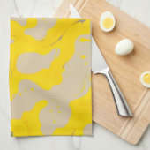 Yellow Organic Abstract Theedoek (Quarter Fold)