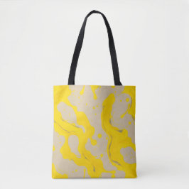 Yellow Organic Abstract Tote Bag