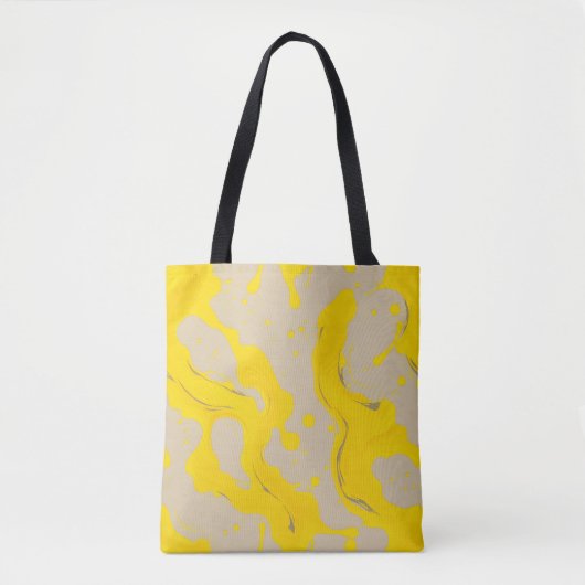 Yellow Organic Abstract Tote Bag (Voorkant)