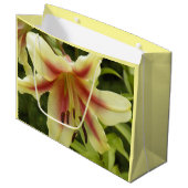Yellow Orienpet Lily met Red Starburst Floral Large Cadeautasje (Voorkant Gekanteld)