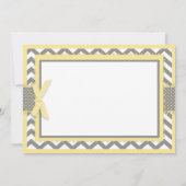 Yellow Owl and Chevron Print Dank je Bedankkaart (Achterkant)