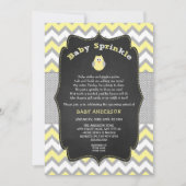 Yellow Owl baby strooi, Neutraal baby shower Kaart (Voorkant)