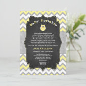 Yellow Owl baby strooi, Neutraal baby shower Kaart (Staand voorkant)