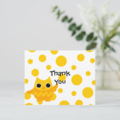 Yellow Owl Bedankkaart (Staand voorkant)