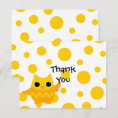 Yellow Owl Bedankkaart (Voorkant / Achterkant)