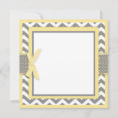 Yellow Owl Chevron print - Hartelijk dank Bedankkaart (Achterkant)