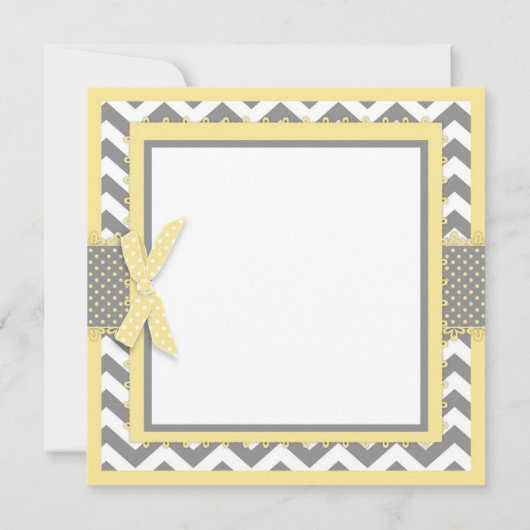 Yellow Owl Chevron print - Hartelijk dank Bedankkaart (Achterkant)