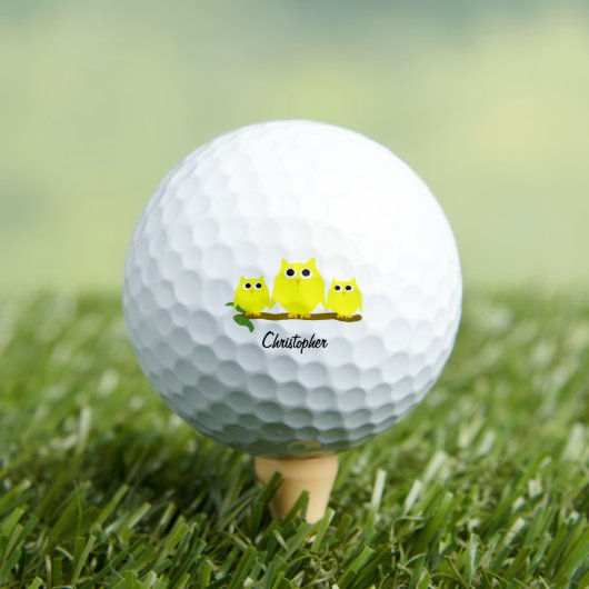 Yellow Owl Design Personalised Golfballen (Insitu Shirt)