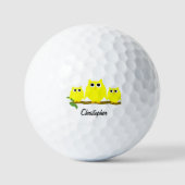 Yellow Owl Design Personalised Golfballen (Voorkant)
