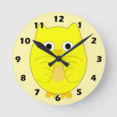 Yellow Owl Design Ronde Klok (Voorkant)