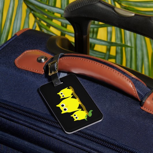 Yellow Owls Design Bagagelabel (Voorkant Insitu 1)