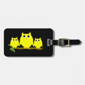 Yellow Owls Design Bagagelabel (Voorkant horizontaal)
