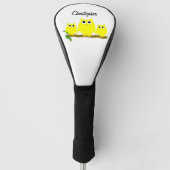 Yellow Owls Design Gepersonaliseerd Golfheadcover (Voorkant)