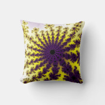 Yellow Paarse Burst Sierkussen