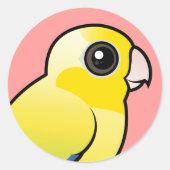 Yellow Pacific Parrotlet Ronde Sticker (Voorkant)
