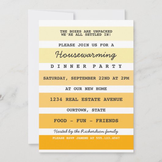 Yellow Paint Sample Housewarming Party Kaart (Voorkant)