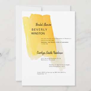 Yellow Paint Swash Modern Vrijgezellenfeest Kaart