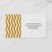 Yellow Paisley Pattern Visitekaartje (Achterkant)
