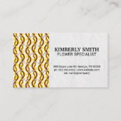 Yellow Paisley Pattern Visitekaartje (Voorkant)
