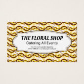 Yellow Paisley Pattern Visitekaartje (Voorkant)