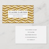 Yellow Paisley Pattern Visitekaartje (Voorkant / Achterkant)