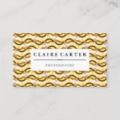 Yellow Paisley Pattern Visitekaartje (Voorkant)