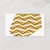 Yellow Paisley Pattern Visitekaartje (Achterkant)