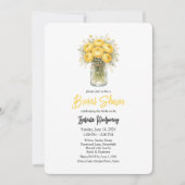 Yellow Palette Ranunculus Mason Jar Bridal Shower Kaart (Voorkant)