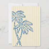 Yellow Palm Spring Pastel Beach Cabana Baby shower Kaart (Achterkant)