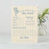 Yellow Palm Springs Beach Douche Advies voor Baby Kaart (Staand voorkant)