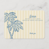 Yellow Palm Springs Pastel Beach Details Invoegen Informatiekaartje (Voorkant)