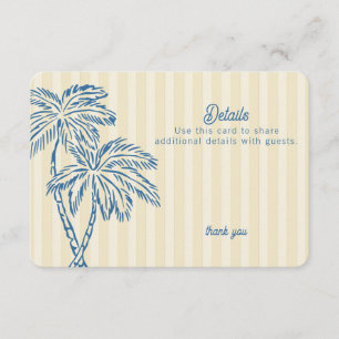 Yellow Palm Springs Pastel Beach Details Invoegen Informatiekaartje