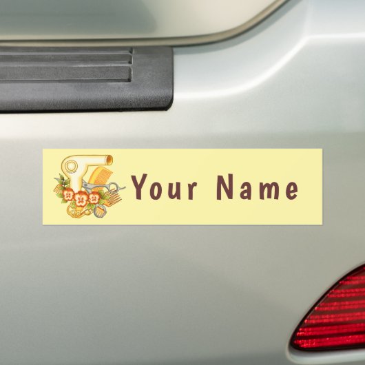Yellow Pansy Beautician Bumpersticker (Op auto)