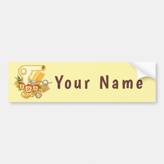 Yellow Pansy Beautician Bumpersticker (Voorkant)