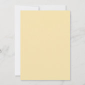 Yellow Parisian Baby shower Invitation Kaart (Achterkant)