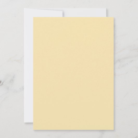 Yellow Parisian Baby shower Invitation Kaart (Achterkant)