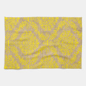 Yellow Parisian Moods Damask Theedoek (Horizontaal)